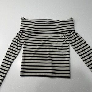 Striped Off-Shoulder Women's Top